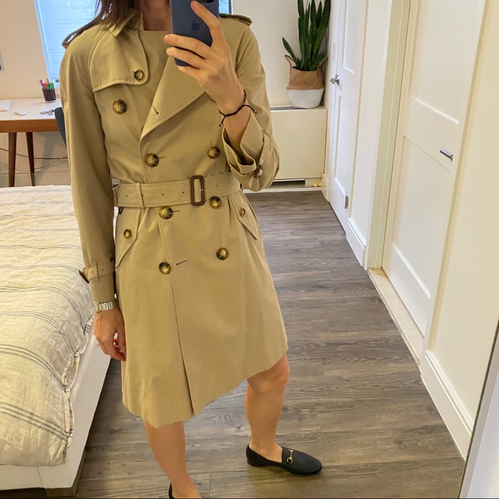 Authentic Burberry London Tan Honey Trench Coat